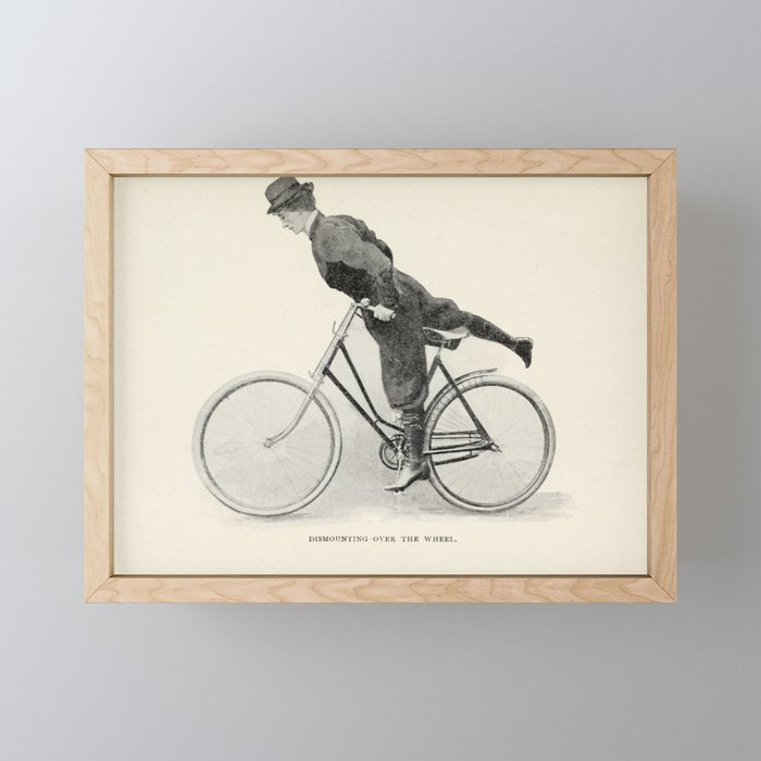 "Dismounting Over the Wheel" from "Bicycling for Ladies" by Maria E. Ward, 1896 Mini Art Print Gallery Image 1