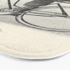 "Dismounting Over the Wheel" from "Bicycling for Ladies" by Maria E. Ward, 1896 Bath Mat Gallery Image 3