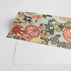 Chinese Dragon Vintage Floral Pattern Wrapping Paper Gallery Image 2