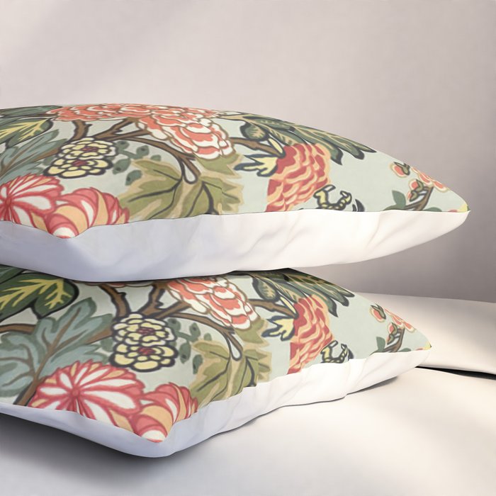 Chinese Dragon Vintage Floral Pattern Pillow Sham Gallery Image 3