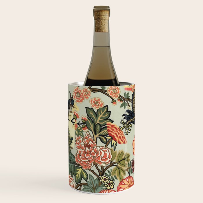 Chinese Dragon Vintage Floral Pattern Wine Chiller Gallery Image 3