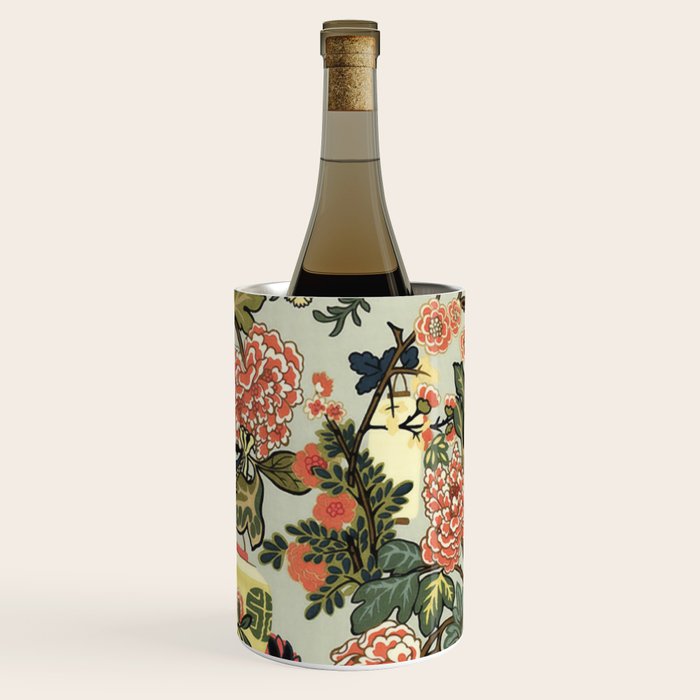 Chinese Dragon Vintage Floral Pattern Wine Chiller Gallery Image 1