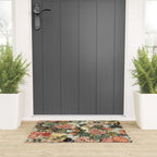 Chinese Dragon Vintage Floral Pattern Welcome Mat Gallery Image 3