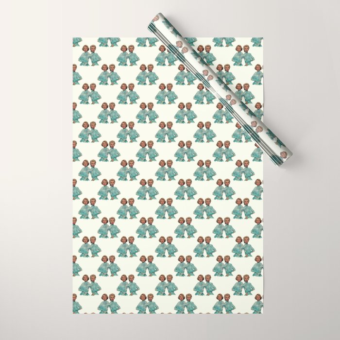 Two Different Faces... (Sisters) Wrapping Paper Gallery Image 1