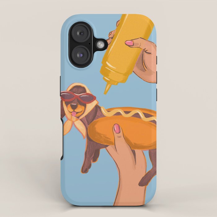 Hot Dog Dachshund Retro Pop Vintage-inspired art iPhone Case Gallery Image 1