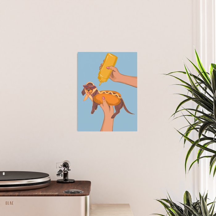 Hot Dog Dachshund Retro Pop Vintage-inspired art Poster Gallery Image 2