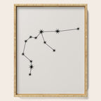 Aquarius Zodiac Star Constellation Line Art White Serving Tray Gallery Image 1