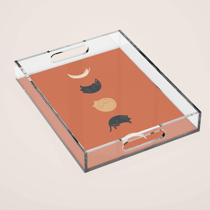 Cat Landscape 61: Meow Phases 2 Acrylic Tray Gallery Image 1