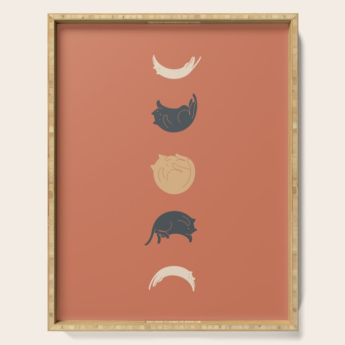 Cat Landscape 61: Meow Phases 2 Serving Tray Gallery Image 1