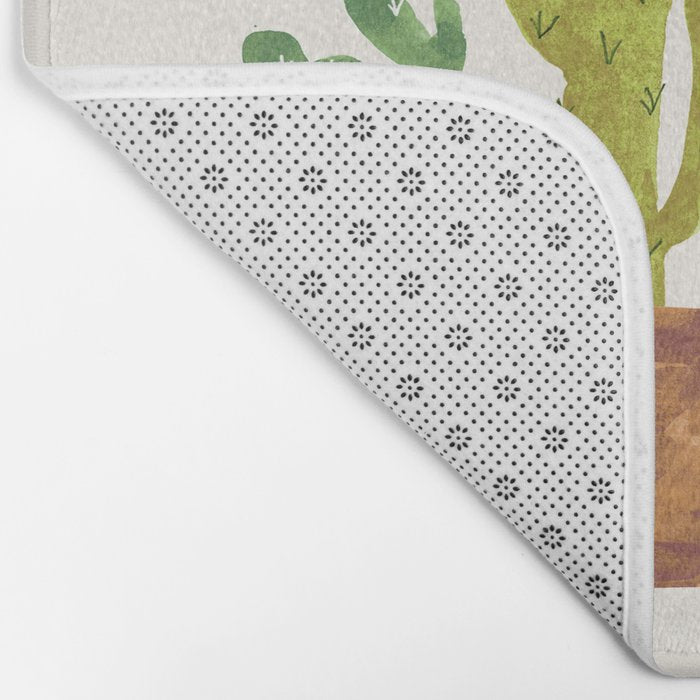 Hedgehog and Cactus (incognito) Bath Mat Gallery Image 2
