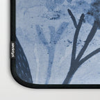 Garden Lilac Flower Painting in Navy Blue Laptop Sleeve Gallery Image 3