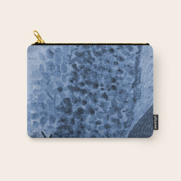 Garden Lilac Flower Painting in Navy Blue Carry All Pouch Gallery Image 1