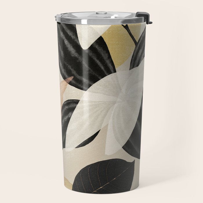 Minimal Abstract Art Tropical Leaves 2 Travel Mug Gallery Image 2
