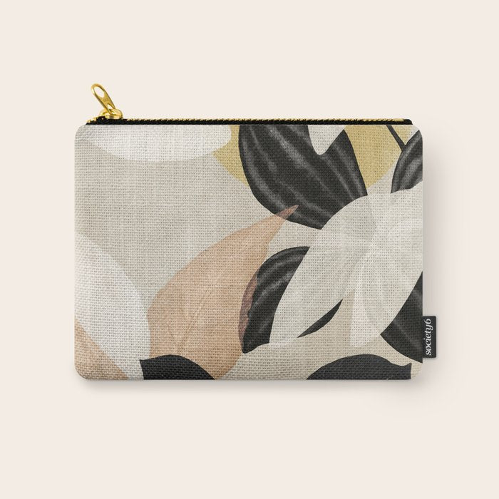 Minimal Abstract Art Tropical Leaves 2 Carry All Pouch Gallery Image 1