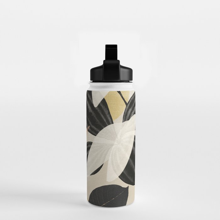 Minimal Abstract Art Tropical Leaves 2 Water Bottle Gallery Image 2