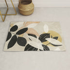 Minimal Abstract Art Tropical Leaves 2 Rug Gallery Image 1