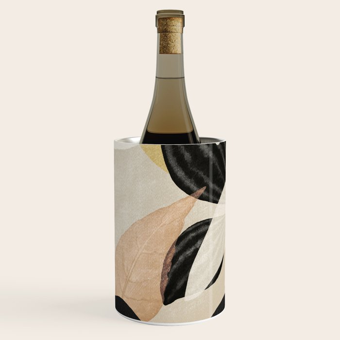 Minimal Abstract Art Tropical Leaves 2 Wine Chiller Gallery Image 1