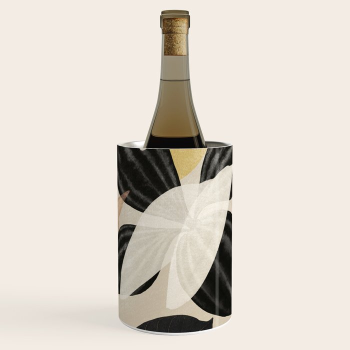 Minimal Abstract Art Tropical Leaves 2 Wine Chiller Gallery Image 3