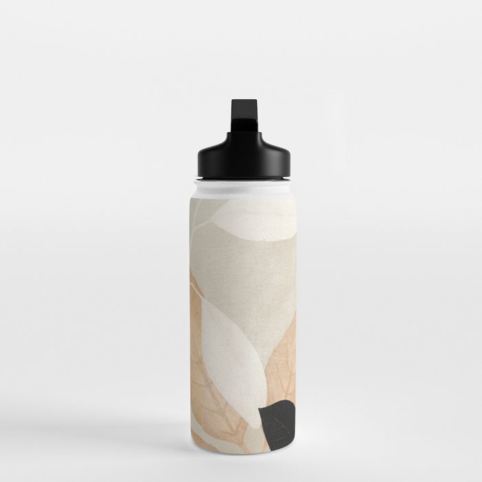Minimal Abstract Art Tropical Leaves 2 Water Bottle Gallery Image 3