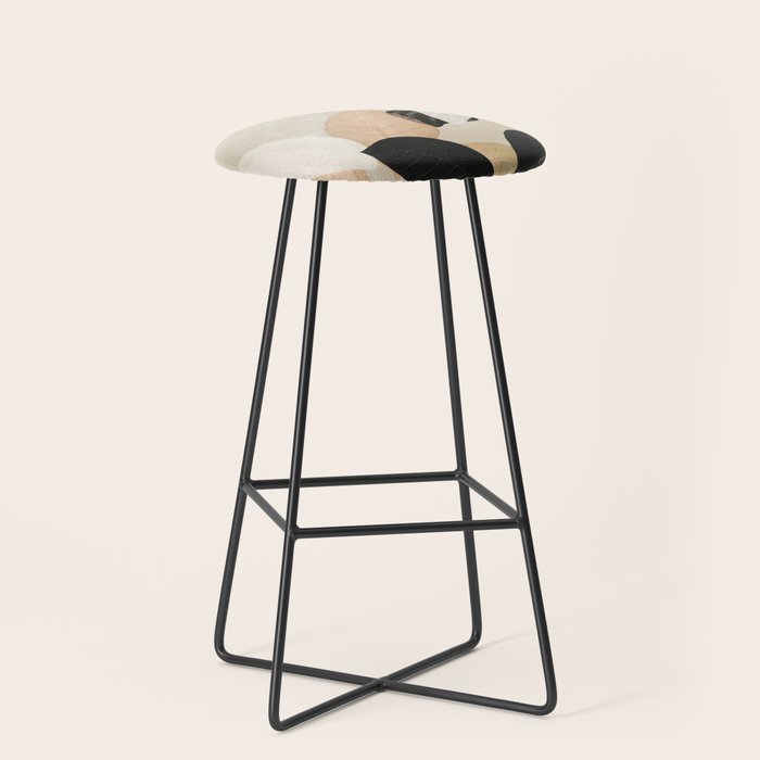 Minimal Abstract Art Tropical Leaves 2 Stool Gallery Image 1