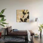 Minimal Abstract Art Tropical Leaves 2 Wood Wall Art Gallery Image 2