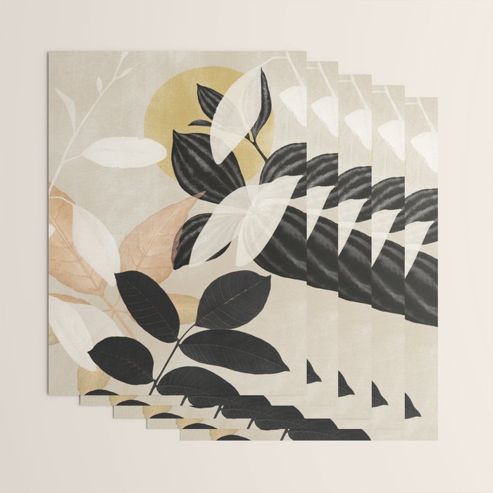 Minimal Abstract Art Tropical Leaves 2 Wrapping Paper Gallery Image 3