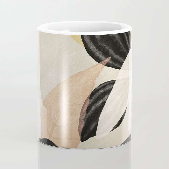 Minimal Abstract Art Tropical Leaves 2 Coffee Mug Gallery Image 4