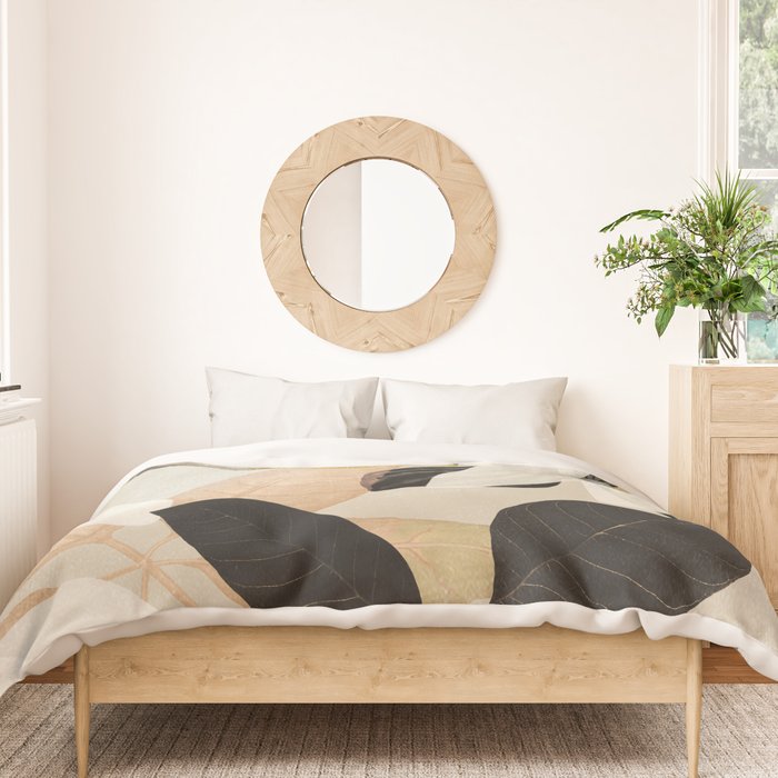 Minimal Abstract Art Tropical Leaves 2 Duvet Cover Gallery Image 3