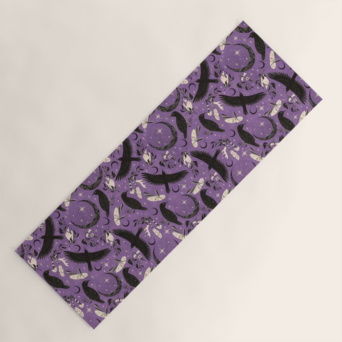 Raven Tarot Purple  Yoga Mat Gallery Image 1