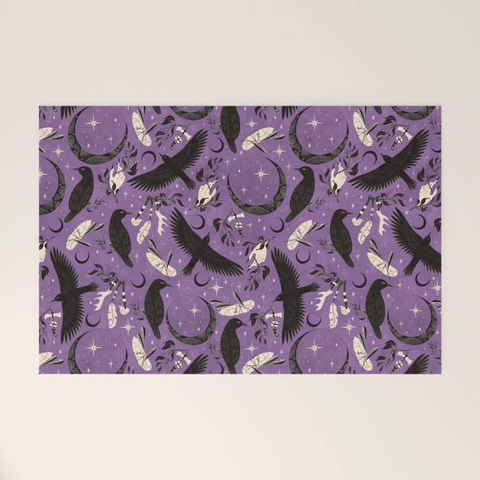 Raven Tarot Purple  Welcome Mat Gallery Image 1
