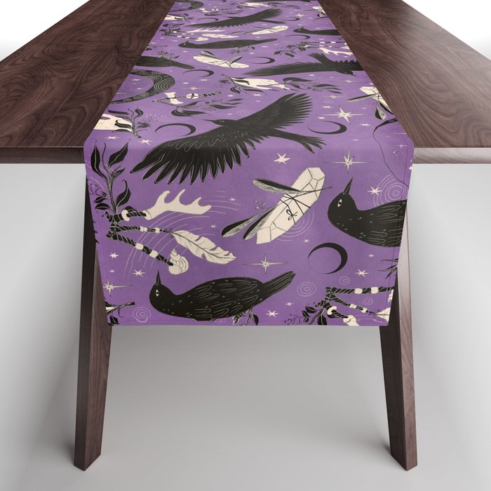 Raven Tarot Purple  Table Runner Gallery Image 1