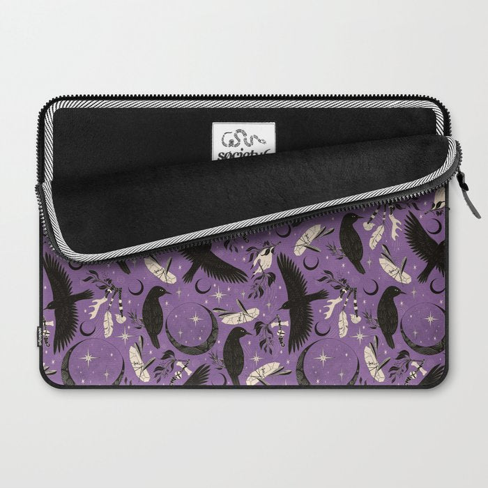 Raven Tarot Purple  Laptop Sleeve Gallery Image 2