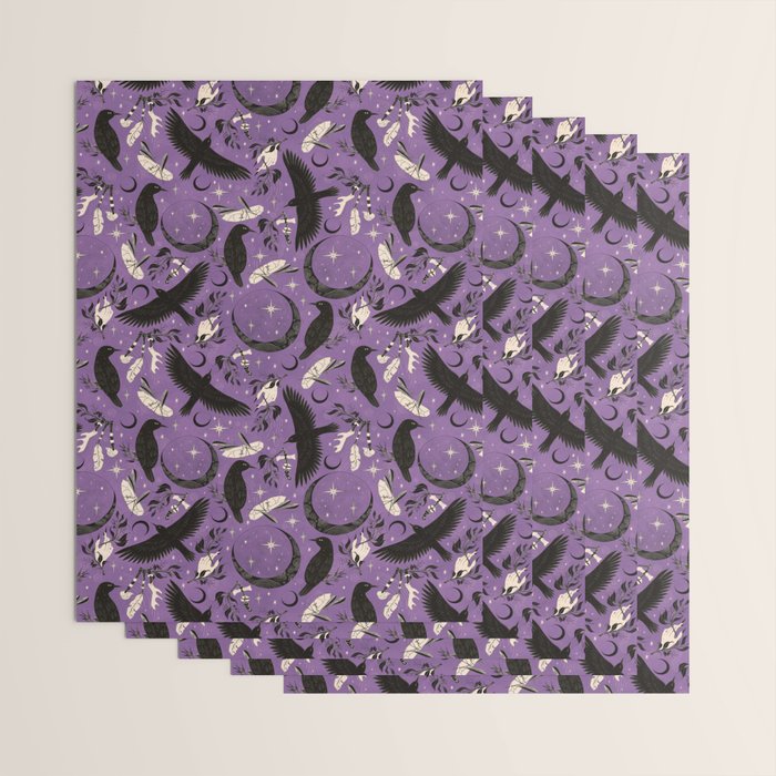 Raven Tarot Purple  Wrapping Paper Gallery Image 3