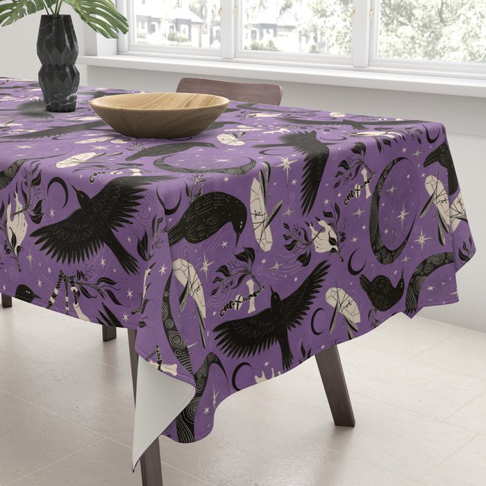 Raven Tarot Purple  Tablecloth Gallery Image 3