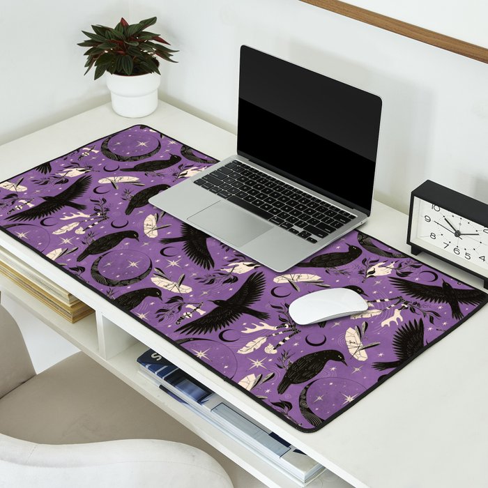 Raven Tarot Purple  Desk Mat Gallery Image 2