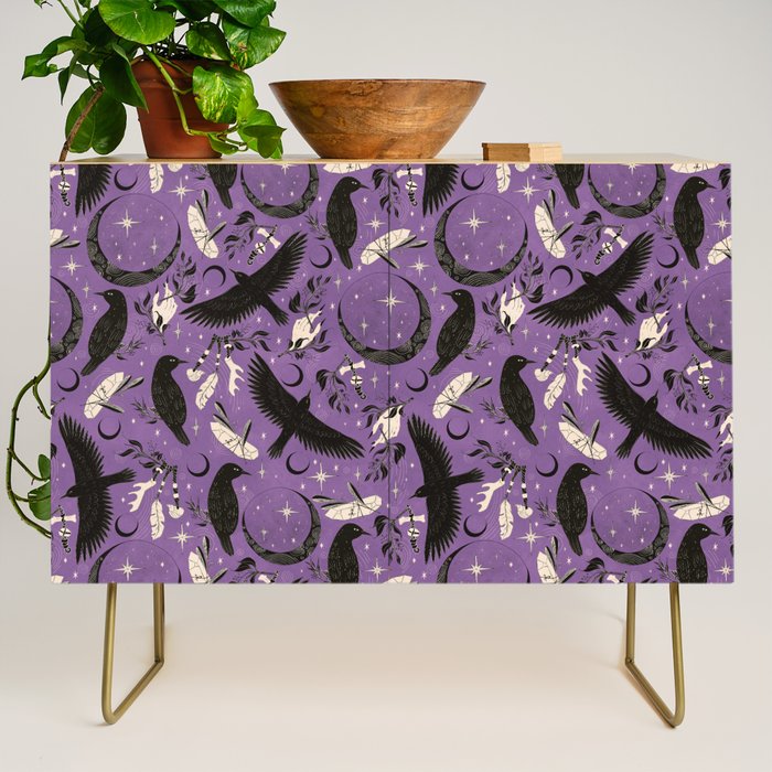 Raven Tarot Purple  Credenza Gallery Image 1