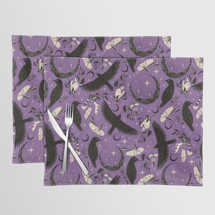 Raven Tarot Purple  Placemat Gallery Image 1
