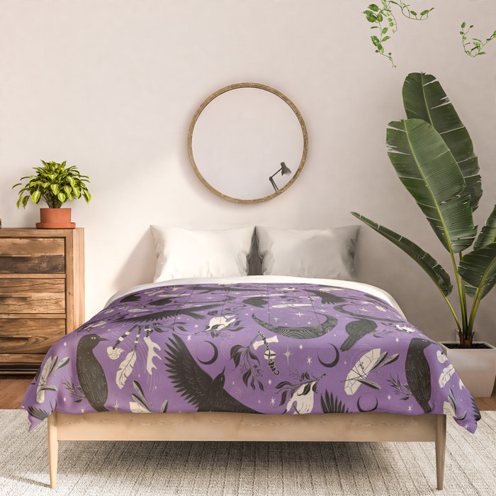 Raven Tarot Purple  Comforter Gallery Image 3