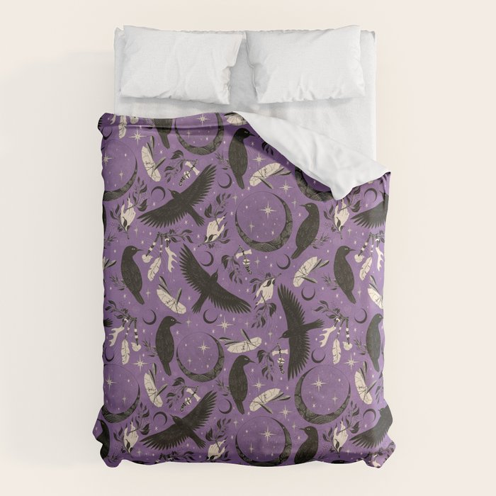 Raven Tarot Purple  Duvet Cover Gallery Image 6