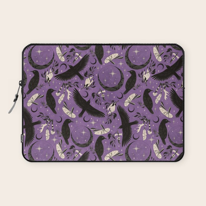 Raven Tarot Purple  Laptop Sleeve Gallery Image 1