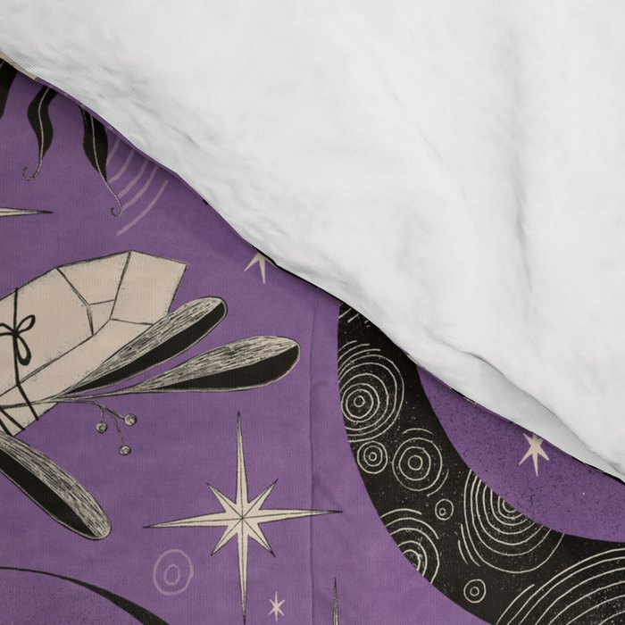 Raven Tarot Purple  Comforter Gallery Image 4