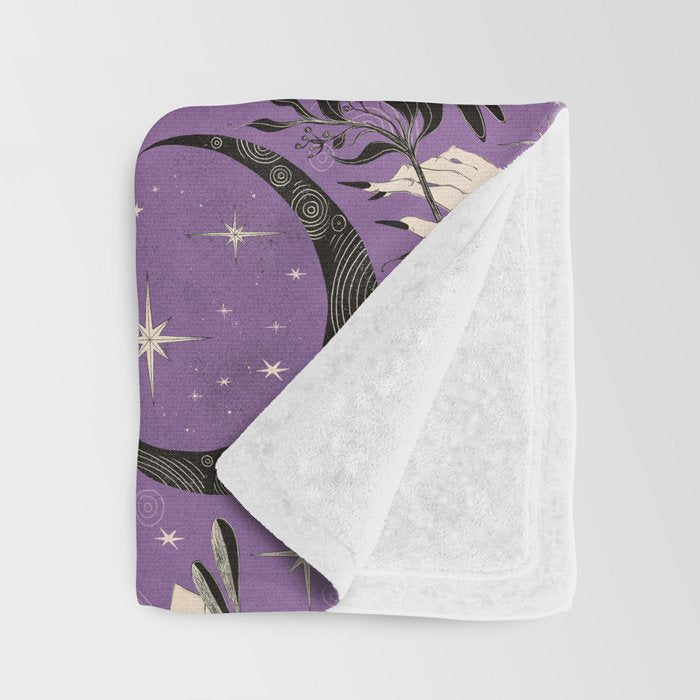 Raven Tarot Purple  Throw Blanket Gallery Image 3