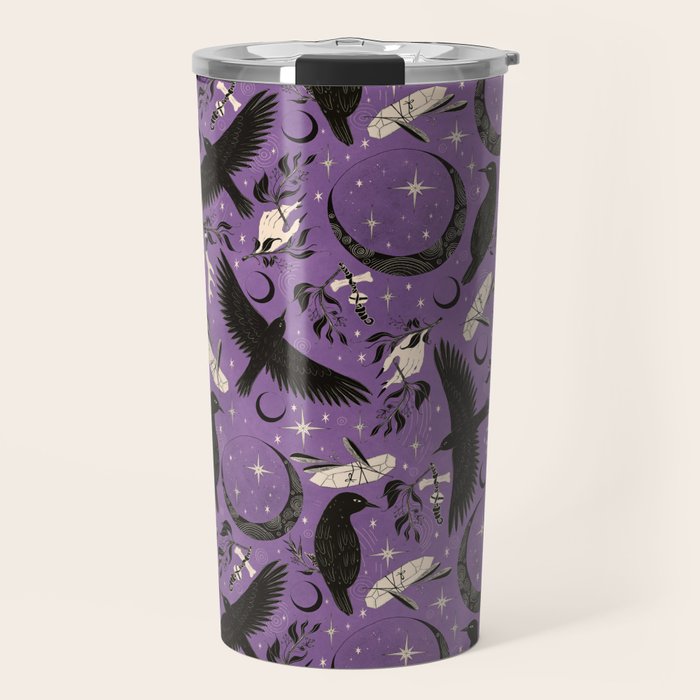 Raven Tarot Purple  Travel Mug Gallery Image 1