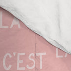 C'est La Vie French Pink Hand Lettering Comforter Gallery Image 4