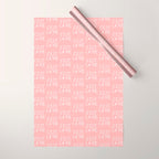 C'est La Vie French Pink Hand Lettering Wrapping Paper Gallery Image 1
