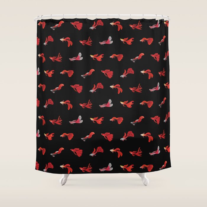 Red guppy Shower Curtain Gallery Image 1