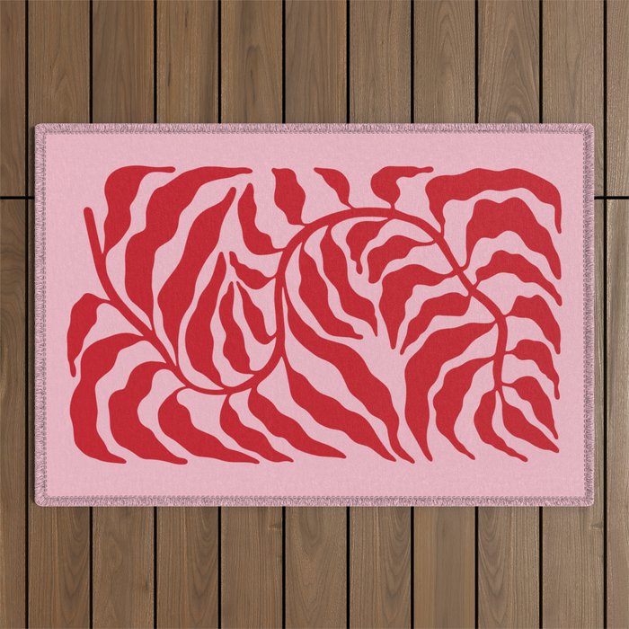 Wild Ferns: Wine Edition Outdoor Rug Gallery Image 1