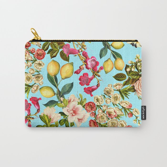 Lemon and Leaf Pattern IV Carry All Pouch Gallery Image 1