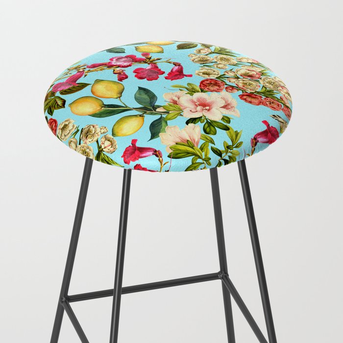 Lemon and Leaf Pattern IV Stool Gallery Image 2