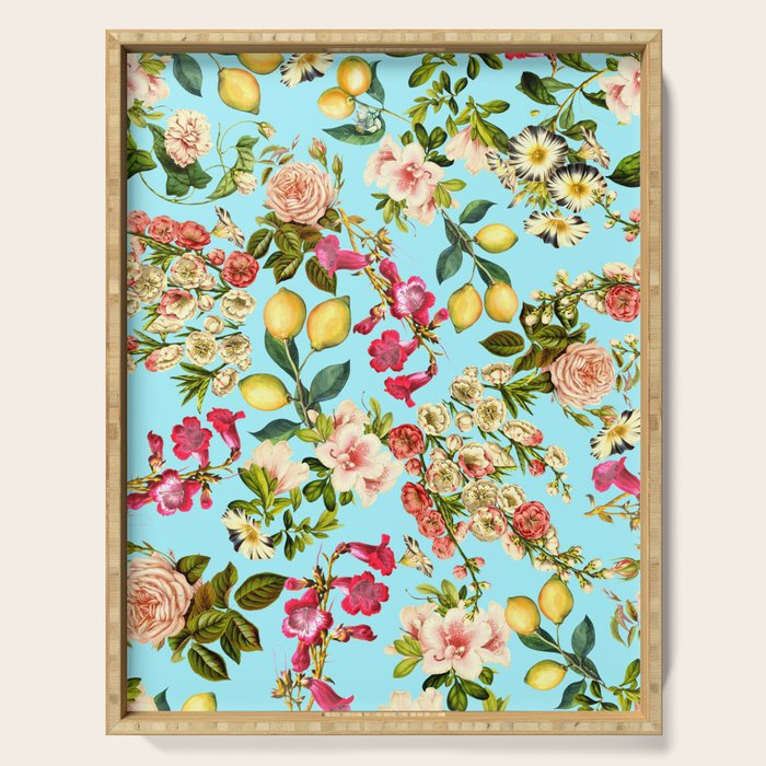 Lemon and Leaf Pattern IV Serving Tray Gallery Image 1